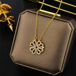 Load image into Gallery viewer, Ouabahas™ - Heart-Shaped Clover Necklace: Symbol of Luck and Love
